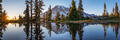 Mount Rainier Tarn Reflections Panorama print