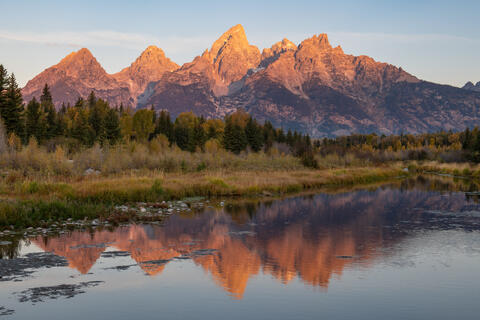 Grand Tetons Morning Reflections