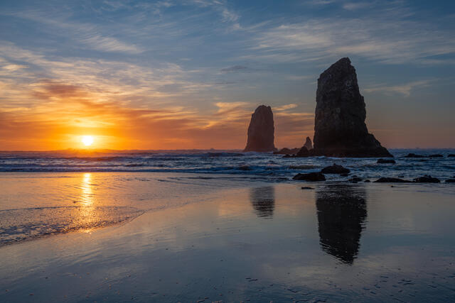 Cannon Beach Rock Pillars print