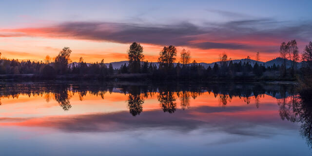 Couer d'Alene Sunset Reflection print