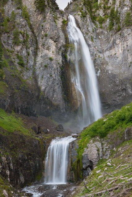 Comet Falls is one of the most dramatic waterfalls in Mount Rainier National Park.