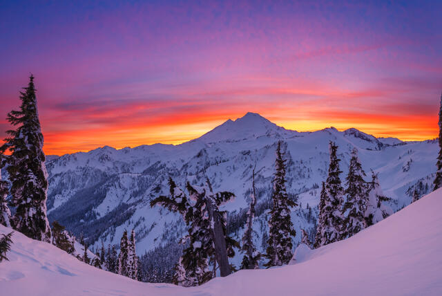Mount Baker Winter Sunset print