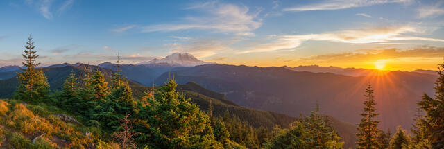 Mount Rainier Vivid Panorama print