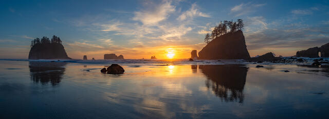 Second Beach Sunset Panorama