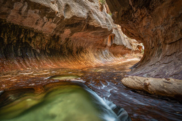 The Subway — Slot-Canyon Driftwood print