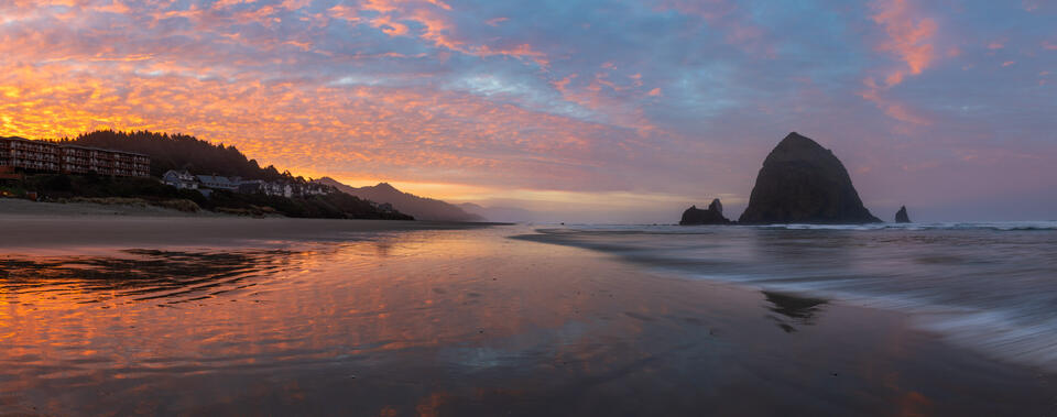 Cannon Beach Sunrise Reflections
