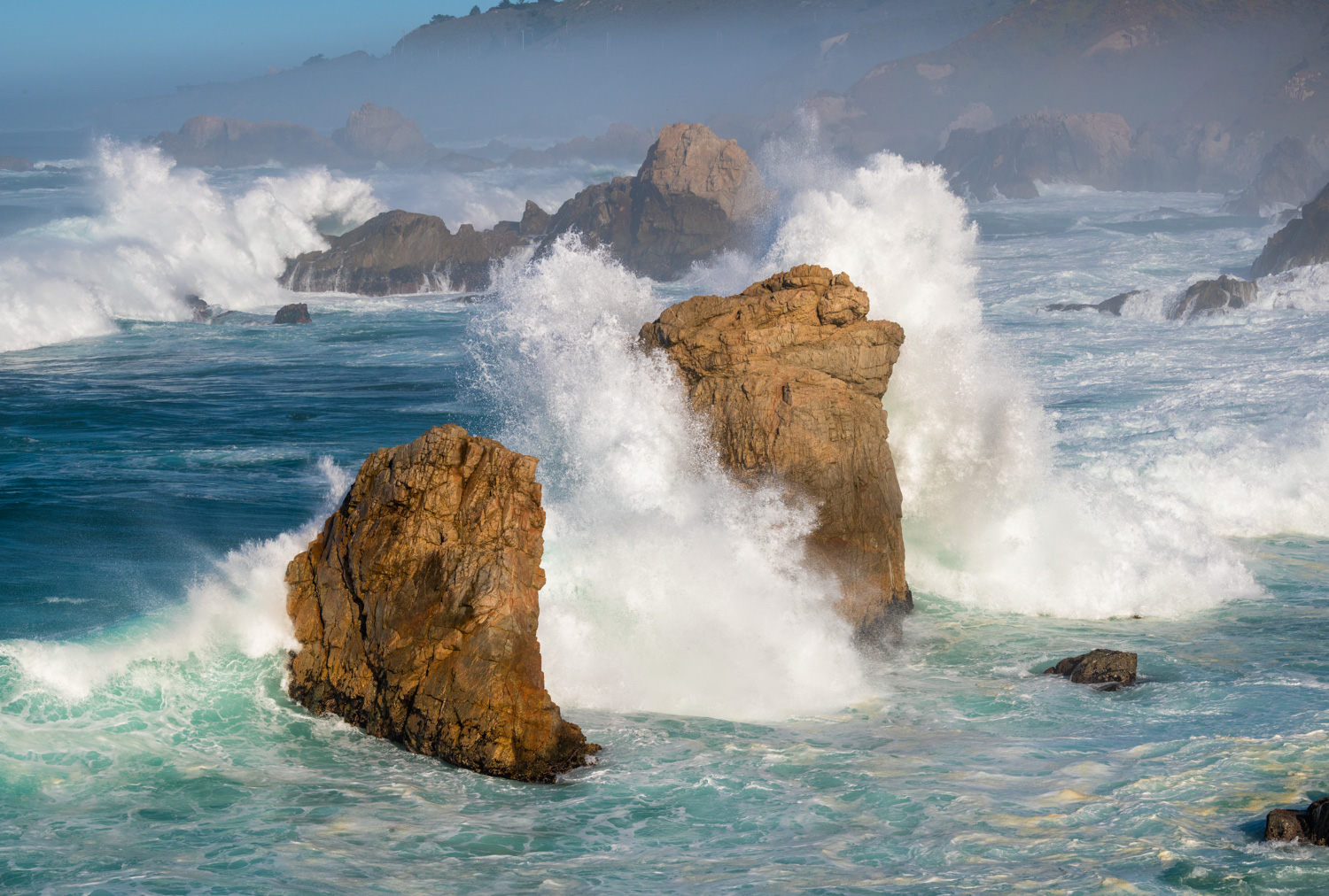 Crashing waves at Garrapata State Park on the California coast.