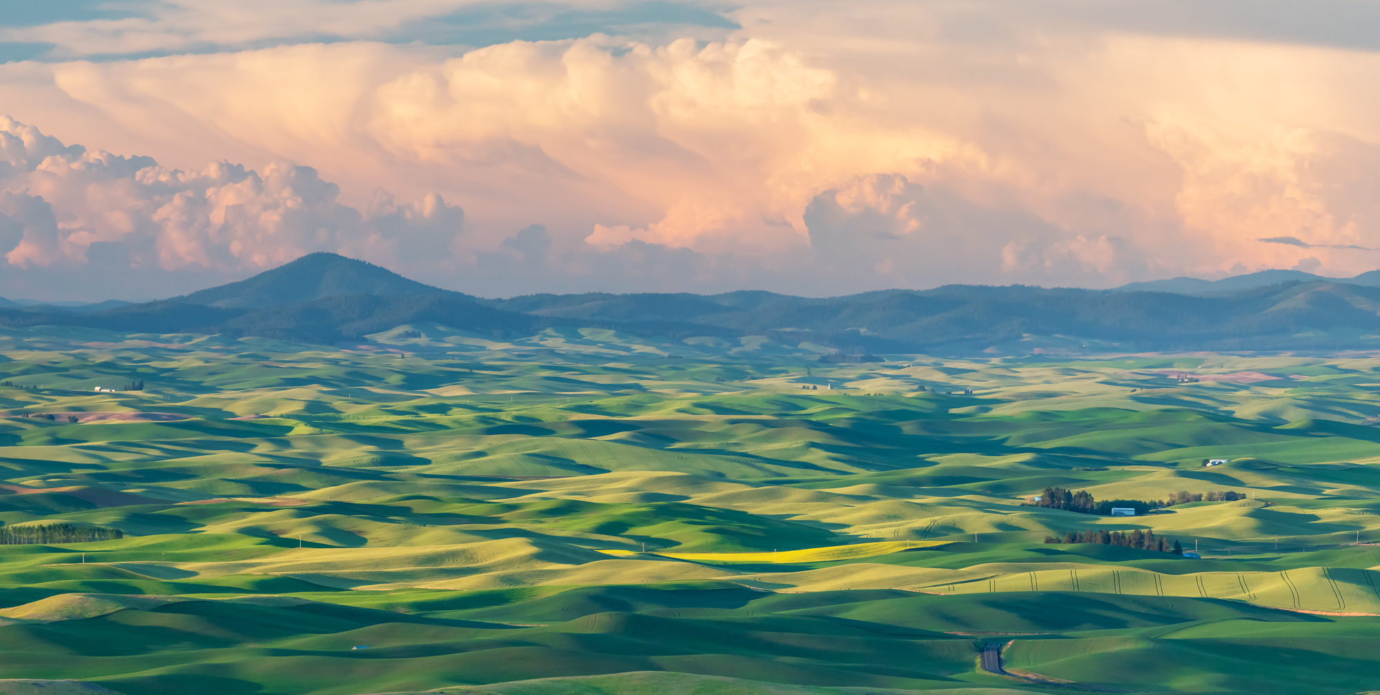 Storm clouds over the Palouse hills of eastern Washington. 